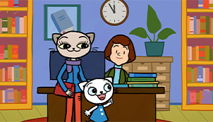 Kicia Kocia w bibliotece